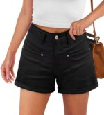 Summer Casual Mid-Rise Distressed Stretchy Denim Shorts - Image 2