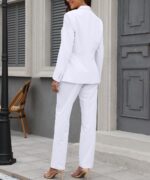 Stylish Single-Button Slim-Fit Blazer And Trousers Set - Image 2