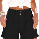 Loose Casual High-Rise Denim Shorts With Pockets