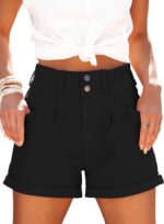 Loose Casual High-Rise Denim Shorts With Pockets