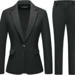 Notch-Lapel Single-Button Blazer And Trousers Set