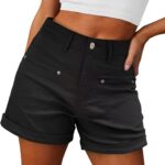 Summer Casual Mid-Rise Distressed Stretchy Denim Shorts