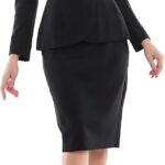 Formal Office Blazer And Pencil Skirt Set