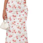 Spaghetti-Strap Floral Open-Back Fitted Maxi Dress