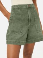 Casual High-Rise Wide-Leg Denim Shorts With Pockets - Image 2