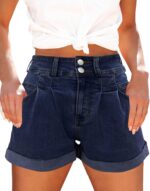 Loose Casual High-Rise Denim Shorts With Pockets