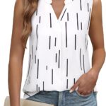 Chiffon V-Neck Sleeveless Office Top