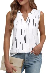 Chiffon V-Neck Sleeveless Office Top