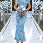Off-Shoulder Floral Bodycon Maxi Dress With Ruched Detailing
